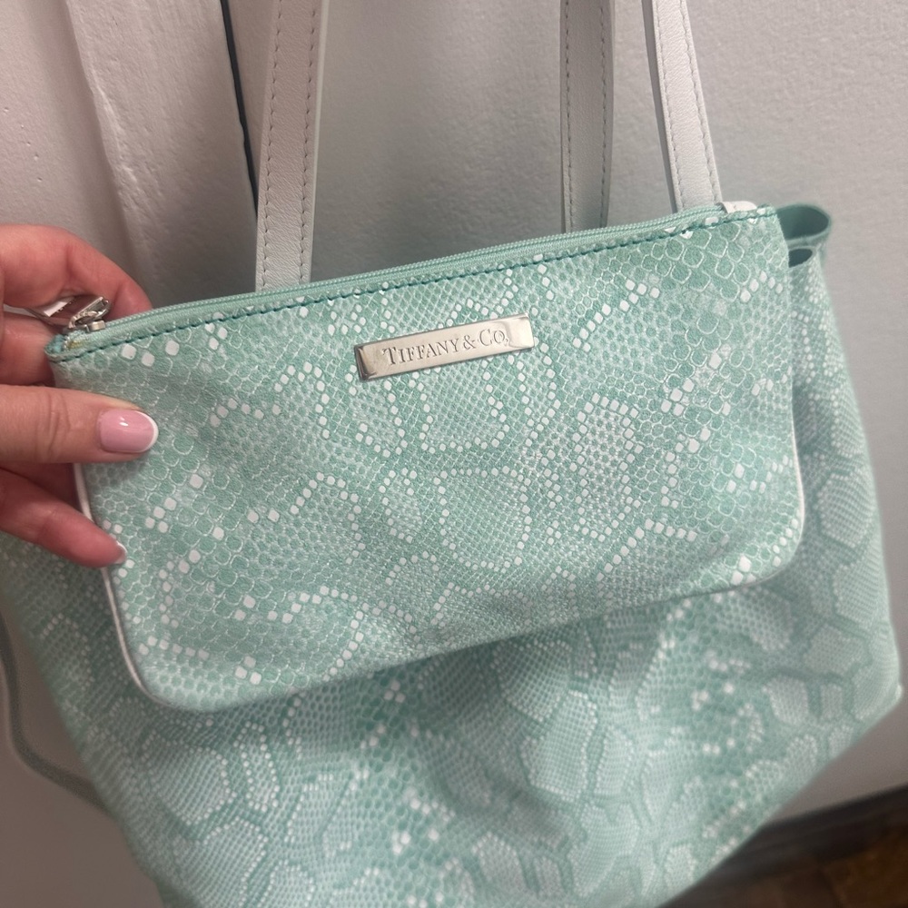 New Tiffany & Co. Reversible Python Print Suede T… - image 6